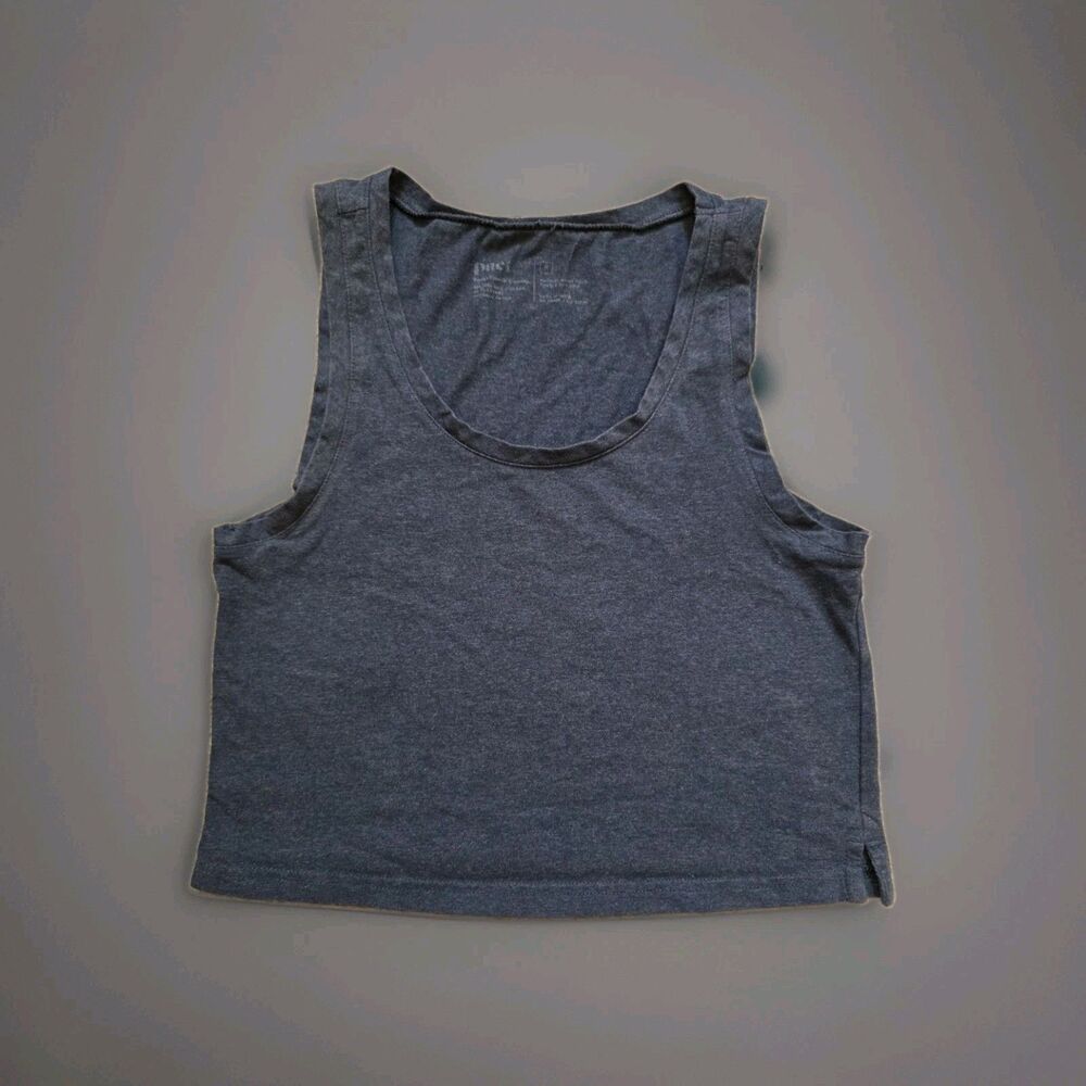 PACT Organic Cotton Navy Blue Crop Tank Top Women’s Size Medium Summer Travel